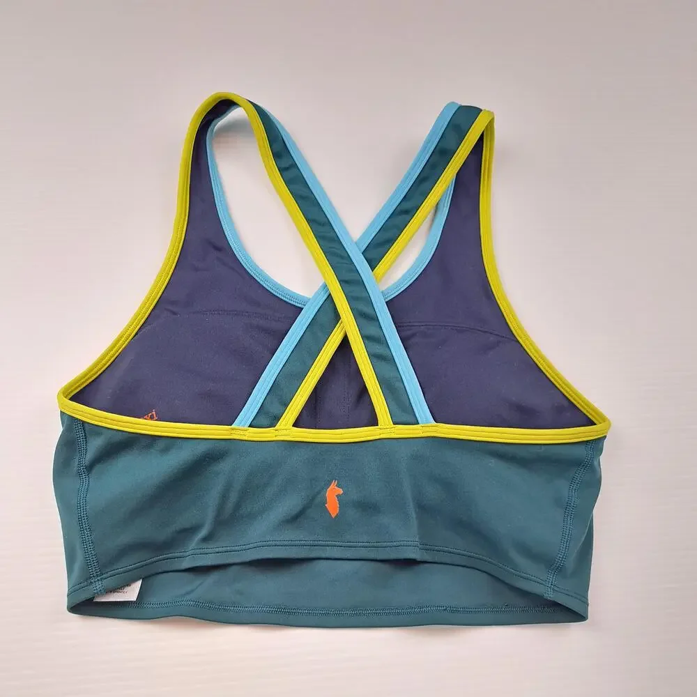 Cotopaxi Sports Bra Womens Small Multicolor Colorblock Crossback Gym Yoga